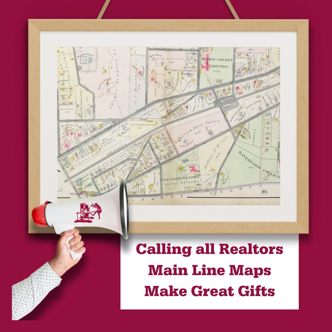 Calling all local realtors! #Maps of the Main Line are great closing gifts. Stop by the store and let us help you select the perfect map.
#historicprints #maps #mainlinemaps #antiqueprints #19087 #printcollector #mainlinerealtor