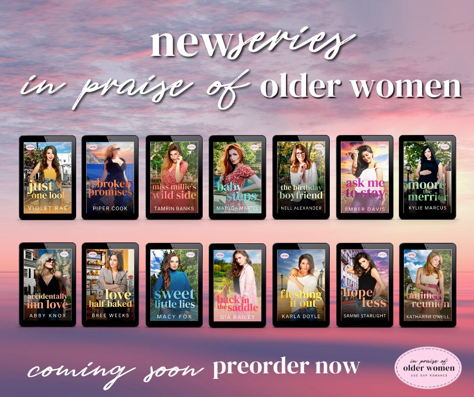 🌟Series Reveal🌟
IN PRAISE OF OLDER WOMEN. Find the series here: amzn.to/3udqkws
. 
Available on KU or pre-order for 99¢ ($2.99 on release day)

#oldermanyoungerwomanromance #reverseagegapromance #steamyromancereads #happilyeverafter #bookblogger #inpraiseofolderwomen