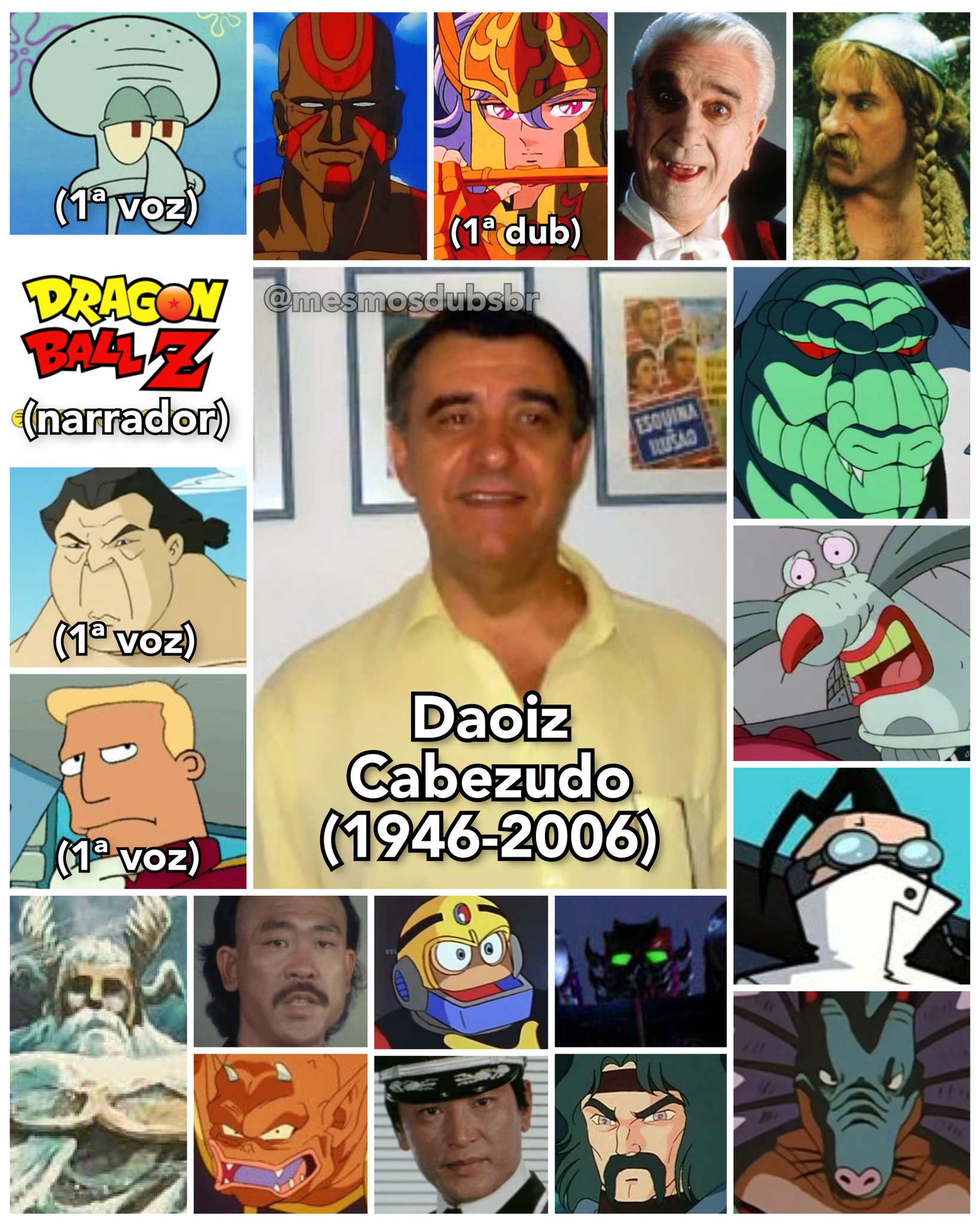 Personagens Com os Mesmos Dubladores! on X: Uma singela homenagem