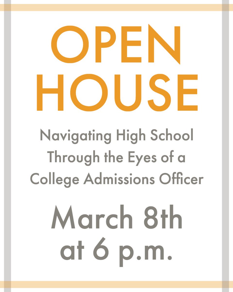 TheCollegeMap's tweet photo. Please join us for an Open House at The College Map for prospective families interested in our college planning services. Learn about The College Map, college planning, and meet some of our wonderful consultants on Tuesday, March 8th at 6 p.m. https://t.co/WvPft2RtYT