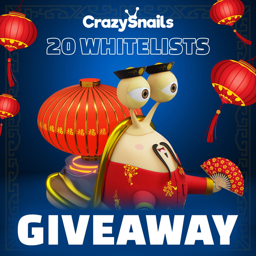 We are giving away 20 White Snail on this post! 
To enter:
1️⃣ Follow x.com/CrazySnails
2️⃣ Like and retweet this tweet
3️⃣ Tag 3 friends
4️⃣ Join our Discord discord.gg/Rsq6hhEN
#NFTCommunity 
#Crazysnails
#NFTGiveaway