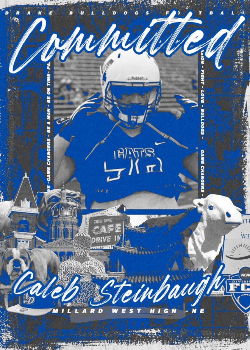 MillardWestFB's tweet photo. @SteinbaughCaleb is another Wildcat Division 1 athlete and he is signing with Drake football tomorrow morning at 7:20!  Please come show support for this young man! Congrats Caleb! @MWHSactivities @mwhsCRAZIES https://t.co/QxHcsvIEUb