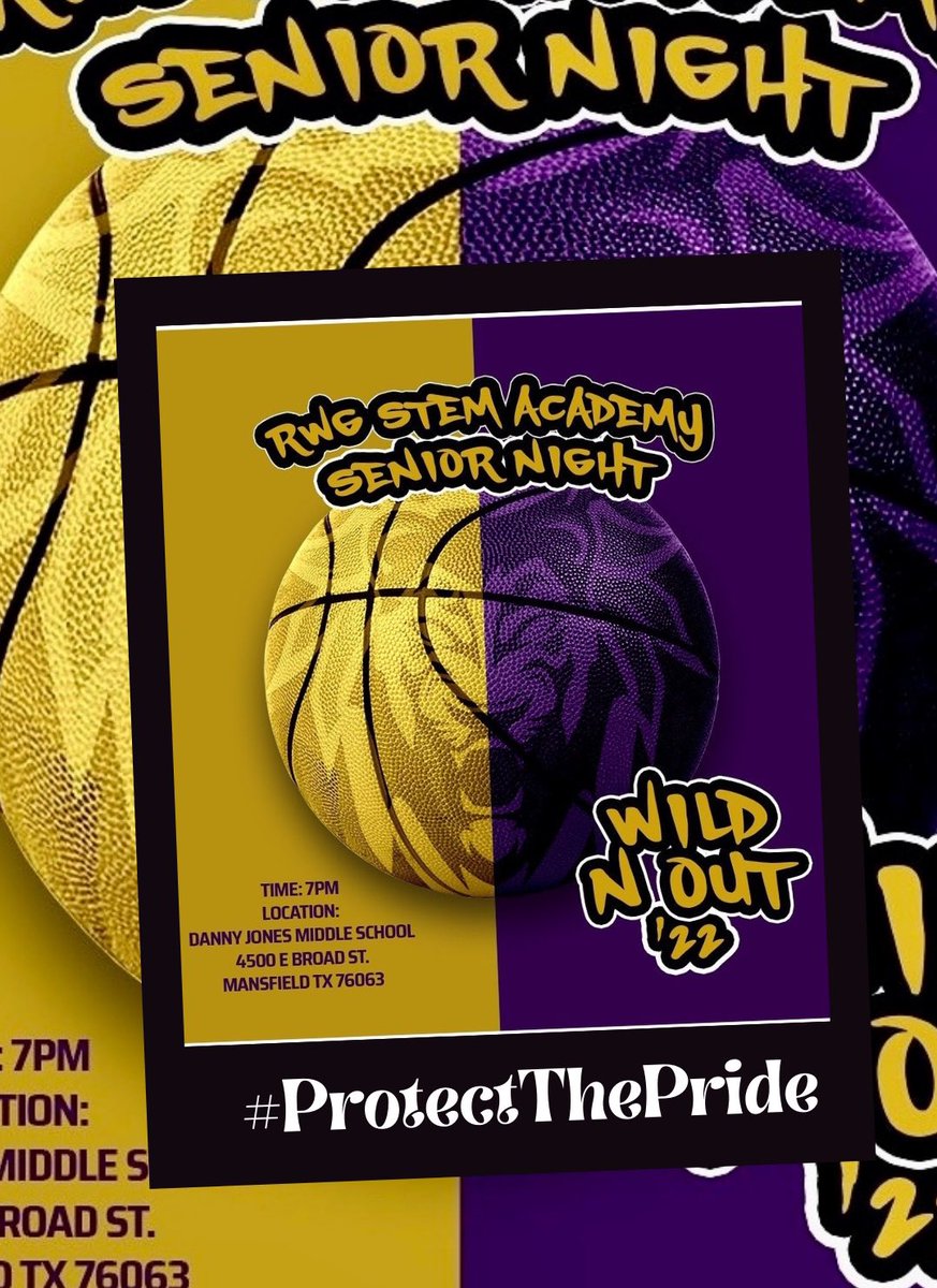 Tonight: Senior Night 📍Danny Jones Middle School 4500 E Broad St, Mansfield RWG vs Trinity Cedar Hill 7:30pm #ProtectThePride