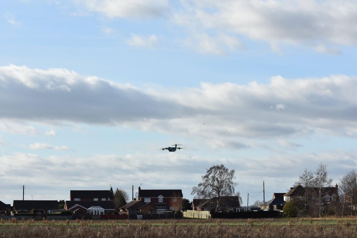 AHelcoop's tweet photo. @70SqnA400M second pass of the day over west pinchbeck Lincolnshire and again direct over me house , well done all , fantastic https://t.co/WMeU28BvM7