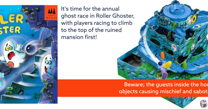 RecessGamesOH's tweet photo. Ready to start the annual ghost race! The little ghosts just love this wacky game and set off on a race to the top. Be careful! The old ruin is full of surprises. 

https://t.co/xgVjTWSR9R

#boardgames
#familyfriendly
#casualboardgame https://t.co/k86WEJlbxf