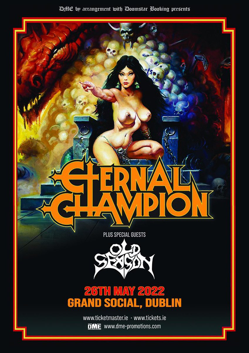 ETERNAL CHAMPION in Dublin!
<a href="/TGSDublin/">The Grand Social</a> <a href="/OldSeason/">Old Season</a>