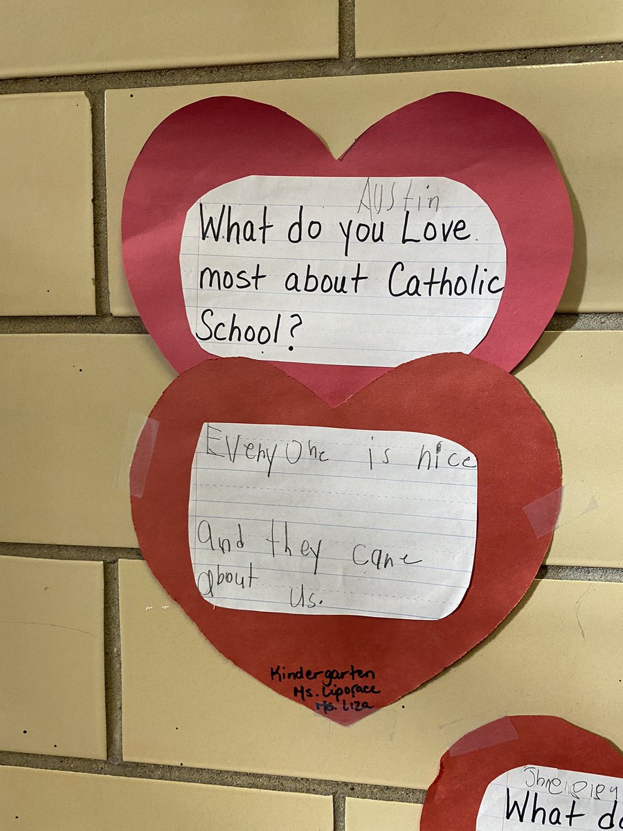 ICSBronx's tweet photo. What do our kindergartners love about  Catholic school? #csw2022 @NE_BronxADNY @ArchNY_Schools https://t.co/4crEhhegvY