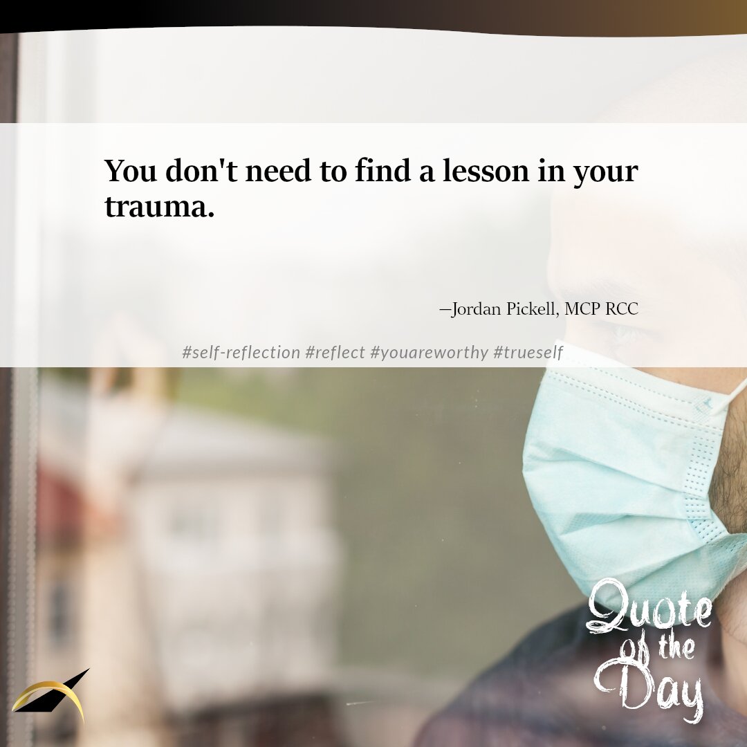AlphaBehavioral's tweet image. You don't need to find a lesson in your trauma. Jordan Pickell, MCP RCC #self-reflection #reflect #youareworthy #trueself abccenterinc.com/contact.html?z…