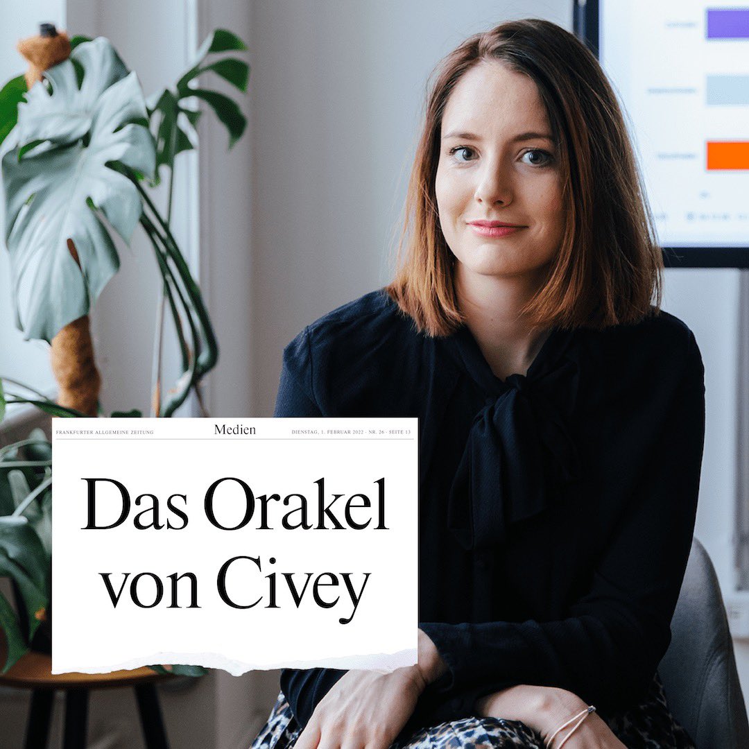 Wir haben das Triple geholt 🤓 Zum dritten Mal berichtet das Ressort Medien der FAZ negativ über Civey. Statt spannender Stimmen über neue Technologien oder Methoden, kommentiert erneut Manfred Güllner. Ich sehe es als Chance: Diskutieren wir Small Area Methoden! #zukunftsdebatte