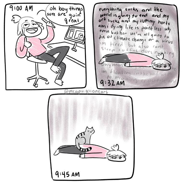 an hour in the day of the life #hourlycomicday 