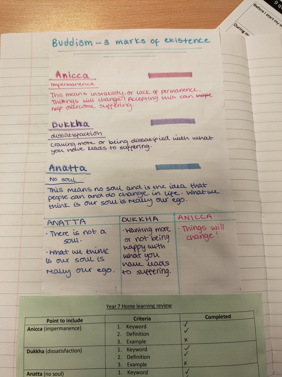 millfieldsoc's tweet image. Year 7 home learning on the 3 marks of existence. Students rose to the challenge!
@Millfieldhighsc