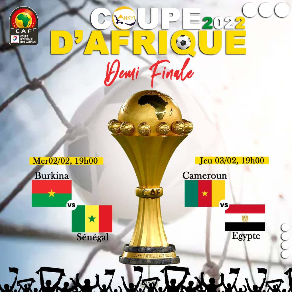 AnkyiShop's tweet photo. 🥳⚽ #CAN22 Vivez les moments fort avec Ankyi⚽🥳
Qualification pour la finale
🔥 le Burkina Faso Contre le Sénégal🔥
🔥 le Cameroun VS l'Egypte 🔥
🥳🥳🥳 On s'en va là-bas comme ça🥳🥳 https://t.co/ciM41zPQnG