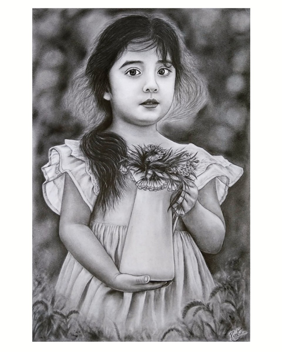 Preetkumar919's tweet photo. Beautiful baby girl Pencil sketch.
🖤🖤
Art by:- @preetkumar919
Size:- A2
Graphite Pencil Sketch.
#art #artist #sketchoftheday #sketching #artoftheday  #artlinepencils #pencildrawing  #drawings #graphitesketch #graphitedrawing #preetkumar #pineartgallery https://t.co/xHdt3iOOpT