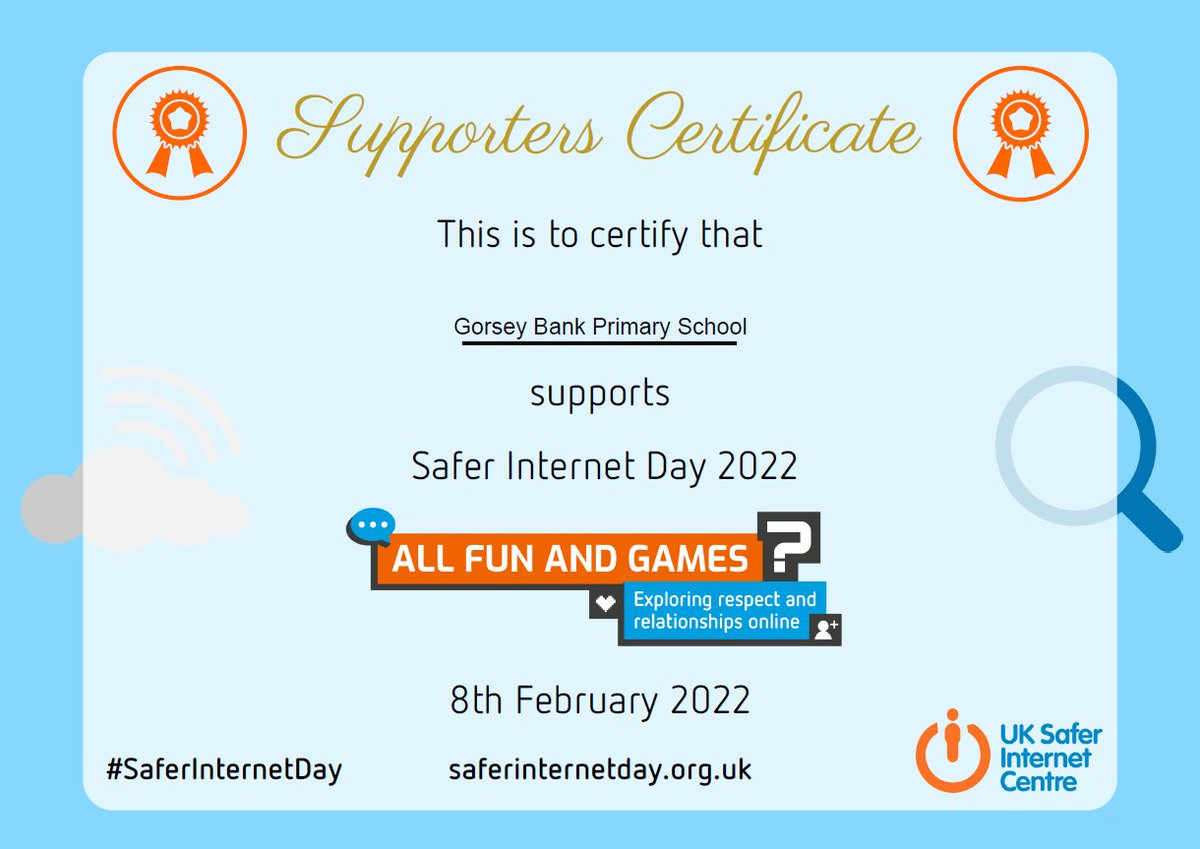 Gorsey_eCadets's tweet photo. We can't wait to celebrate Safer Internet Day 2022 next week! #SaferInternetDay #gorseycomputing https://t.co/yCEW9aCgKA