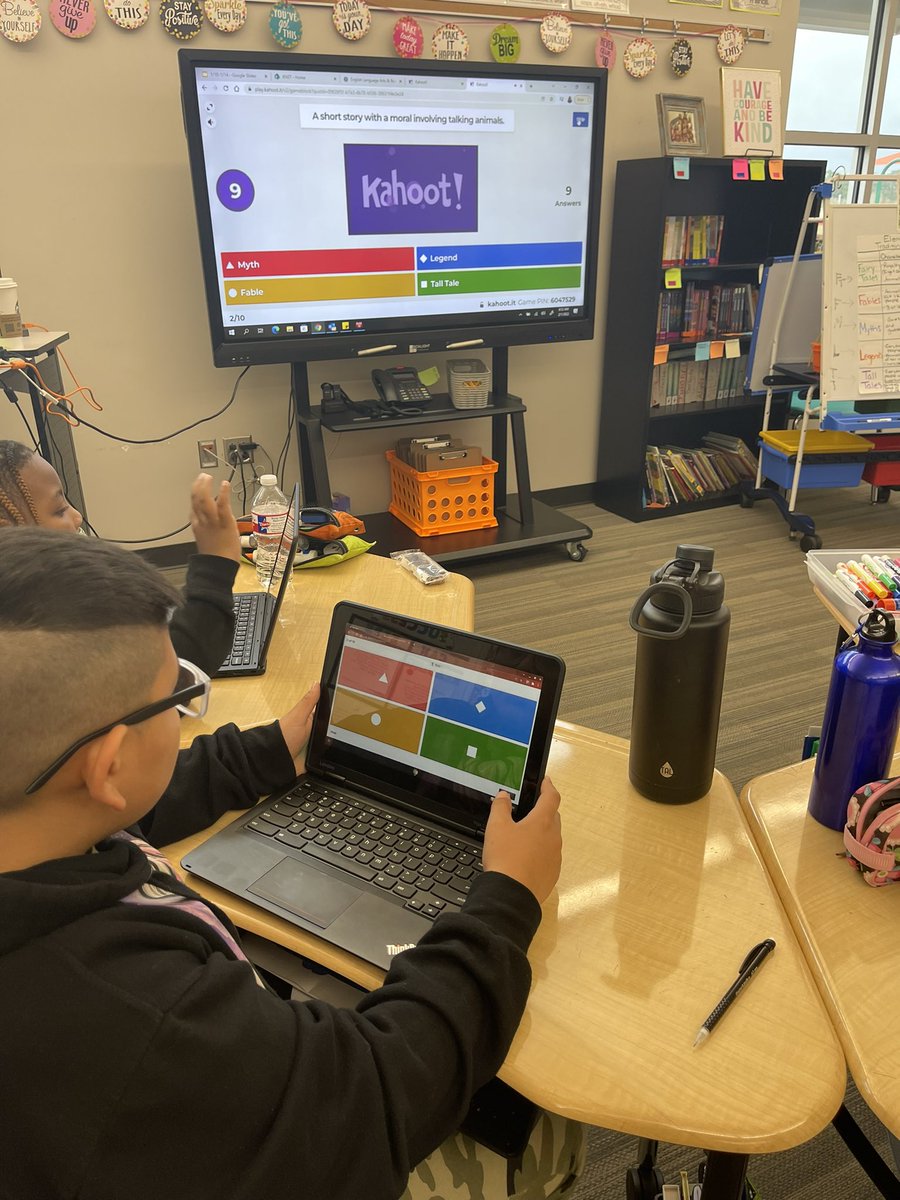 Playing Kahoot is always a fun way to review Traditional Literature! <a href="/MahaffeyKISD/">Mahaffey Elementary</a>