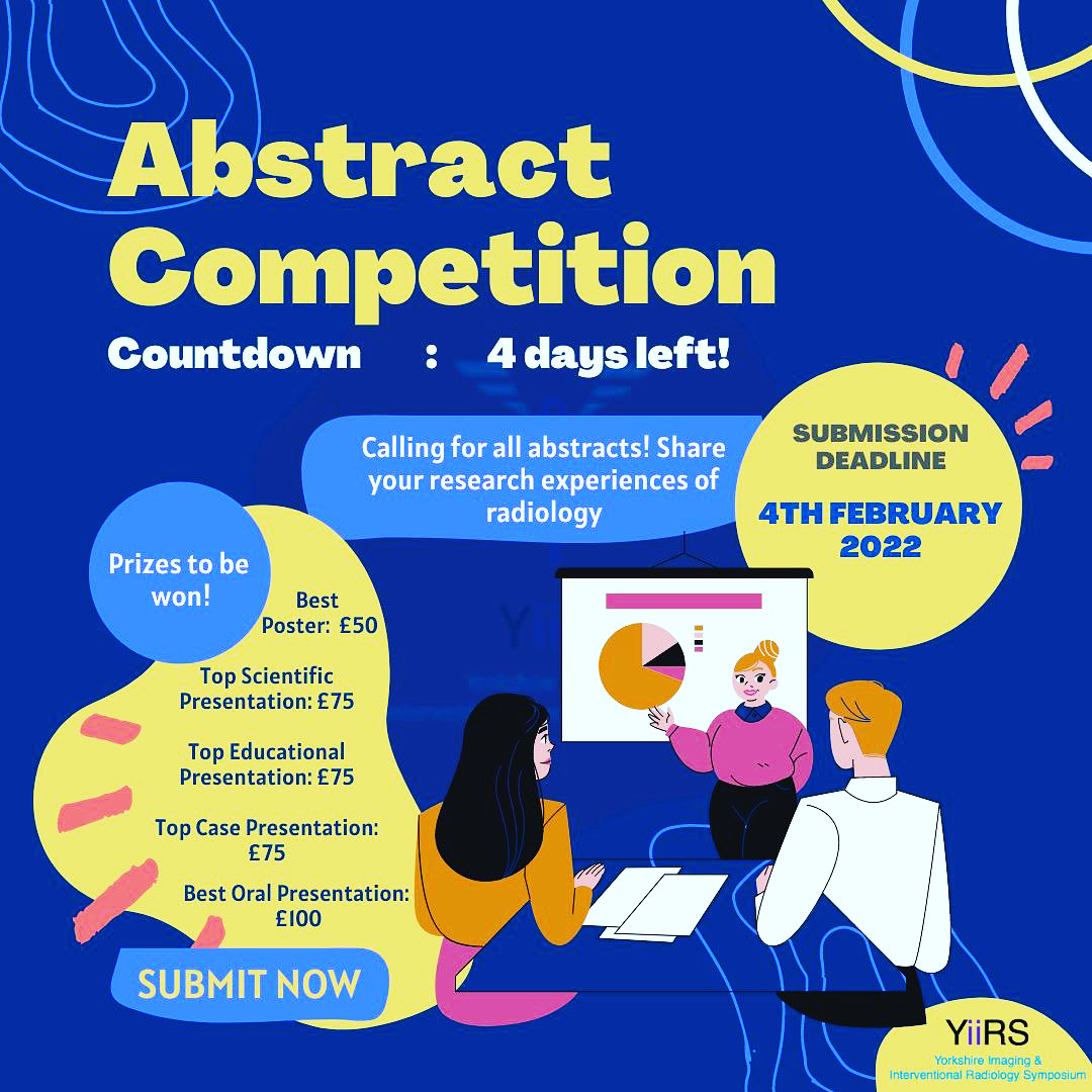 YiiRSymposium's tweet photo. ✍️ABSTRACT SUBMISSION
Submit your abstract for YiiRS2022!
The deadline for abstracts submission is 4th Feb 2022. 
If successful, you will have the opportunity for oral presentation.
👇Full details and guidance on abstract submission 
https://t.co/jJF5R4vJMy
Many prizes to be won! https://t.co/l0QXlD2YUc