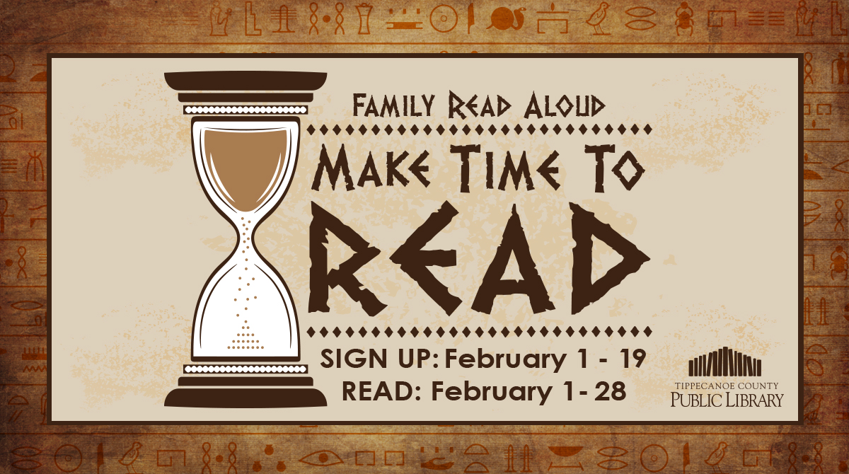 Our Family Read Aloud program starts today! Read together as a family and collect prizes! You can sign up in person, by calling your nearest library location, or online:
tcpl.lib.in.us/learn/kids/fam…
Make time to read together during the month of February!
#TCPL #FamilyReadAloud
