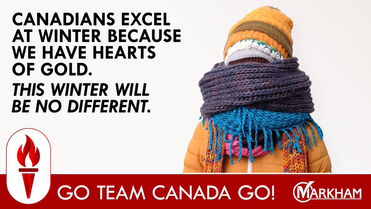 cityofmarkham's tweet photo. The #Olympics start this Friday.

Whether going for Gold or shoveling snow, Markham is proud of the work all #TeamCanada athletes put into their pursuits for #Canada

#Beijing2022 https://t.co/Mgt8OSKZAZ