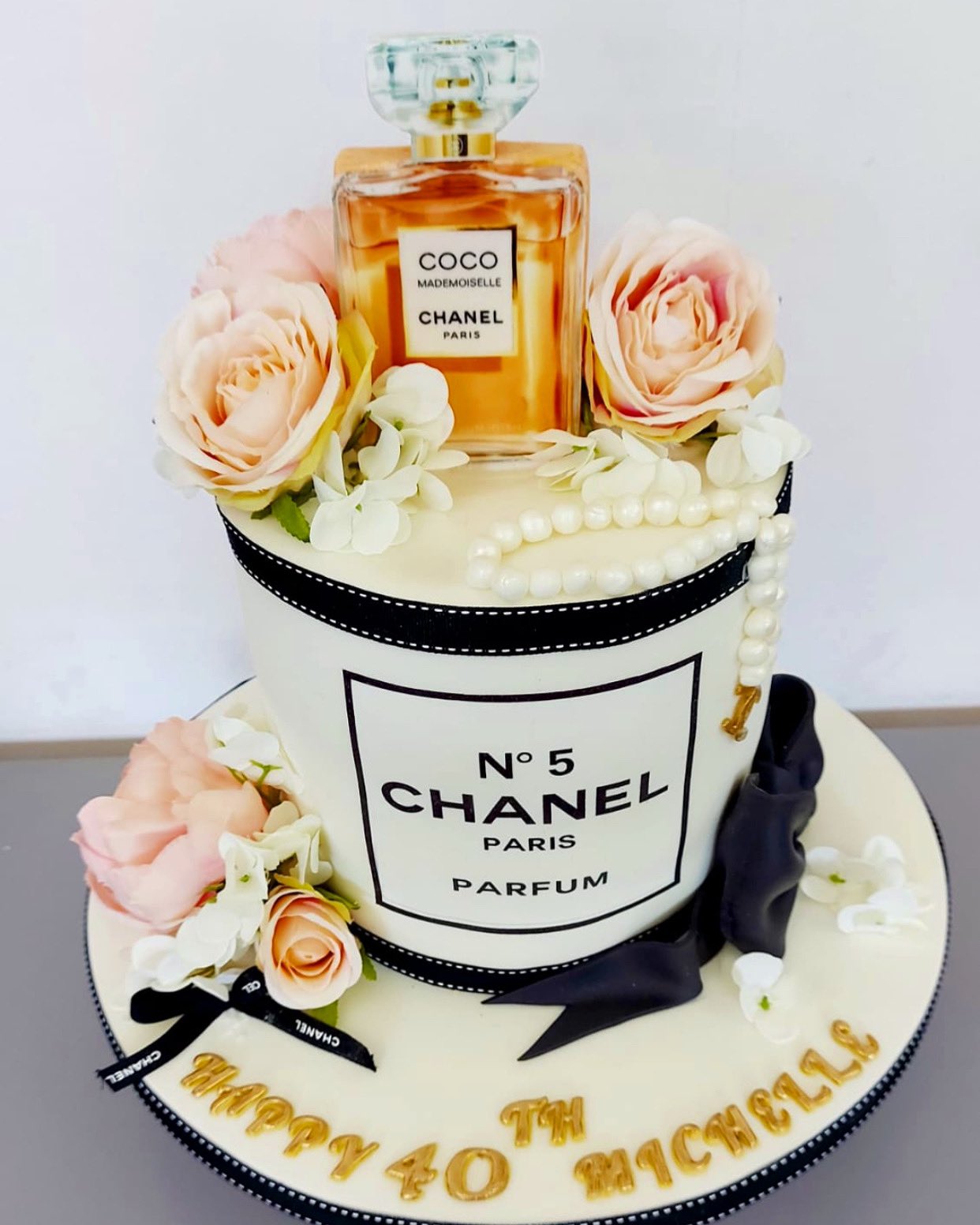 Coco Chanel Tiered Cake — Mika's Custom Cakes