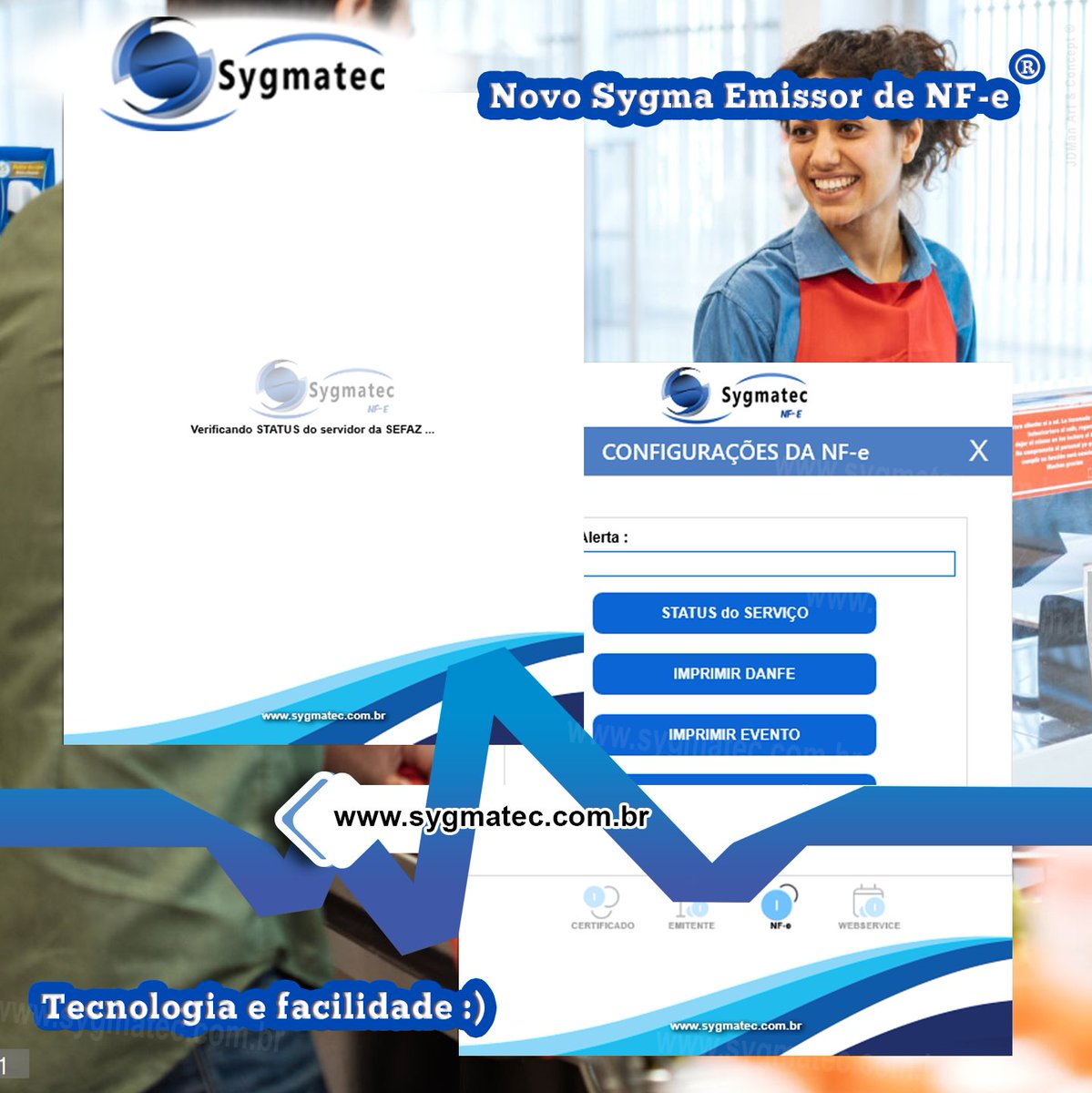 Sygmatec's tweet image. Módulo Sygma Emissor de Notas Fiscais ®, soluções de alta tecnologia para o seu negócio que cabem no seu bolso !! 🥰
sygmatec.com.br
(11) 2283 6122
#sygmatec @sygmatec #sygmapdv @sygmapdv #sygmabackoffice @sygmabackoffice  #sygmaatendefacil @sygmaatendefacil