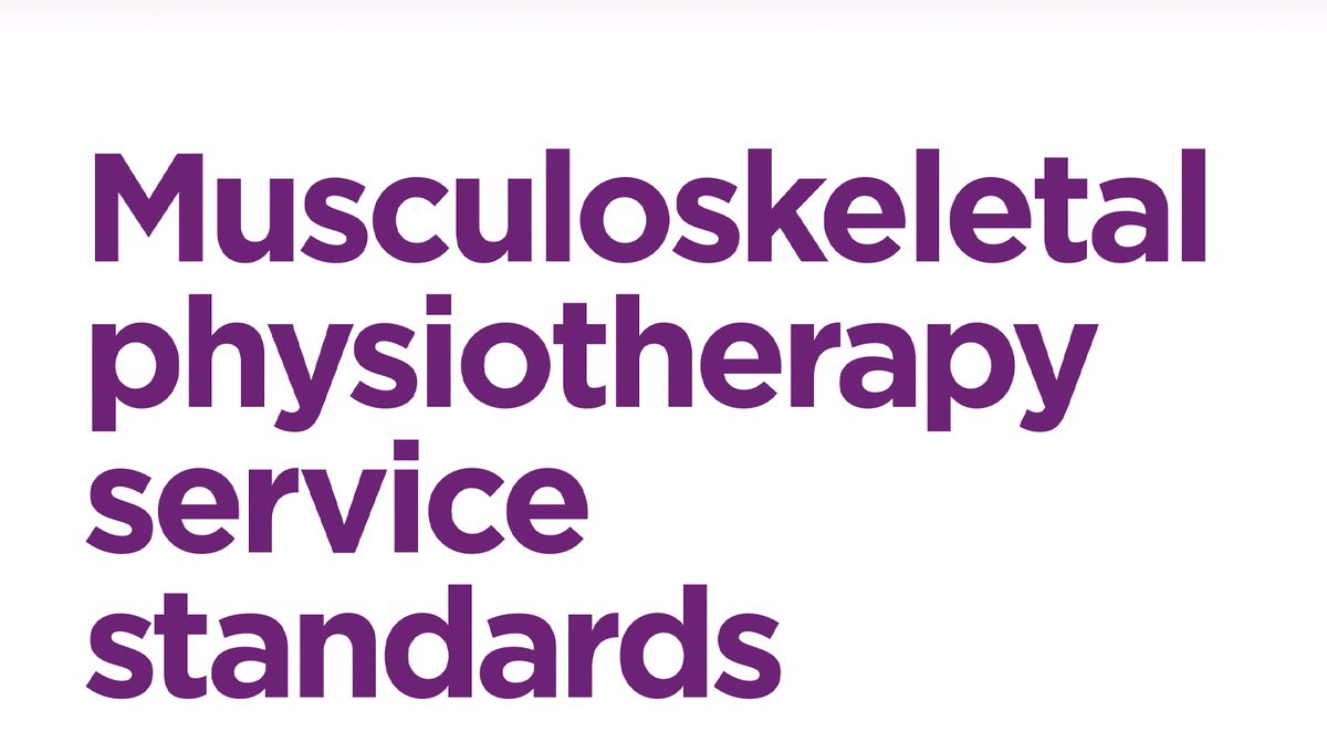 The #MSK Physiotherapy Service Standards are here! Follow the link to read, reflect and share  👇  csp.org.uk/mskstandards
