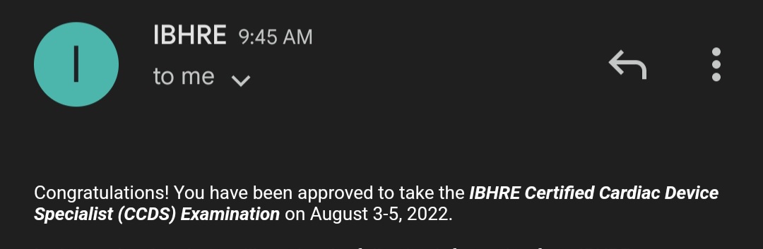 SparkyDeviceRN's tweet photo. I'VE BEEN APPROVED! 😭
I would like to thank the academy for this opportunity to show my STUFF! (STUFF as in the 1% I know of the EP Iceberg, and the 99% I'm going to learn in these upcoming months) #study #IBHRE #CCDS #ithinkican #DeviceRNthings
💃🏻⚡️🕺⚡️💃🏻⚡️🕺⚡️ https://t.co/aoWoQ5Fegu