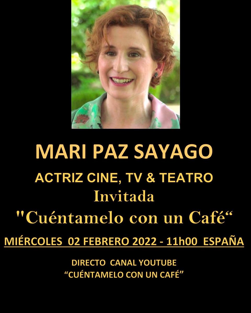 YassmineOthman's tweet photo. .
Mañana a las 11 am hora España en el canal de YouTube "Cuéntamelo con un Café" Especial con la entrevistadora @YassmineOthman e invitada la actriz cine, tv y teatro MARI PAZ SAYAGO @Maripazsayago ... ¡no te lo pierdas!
#cuentameloconuncafe
#entrevistatalento https://t.co/4r3FSZ07LM