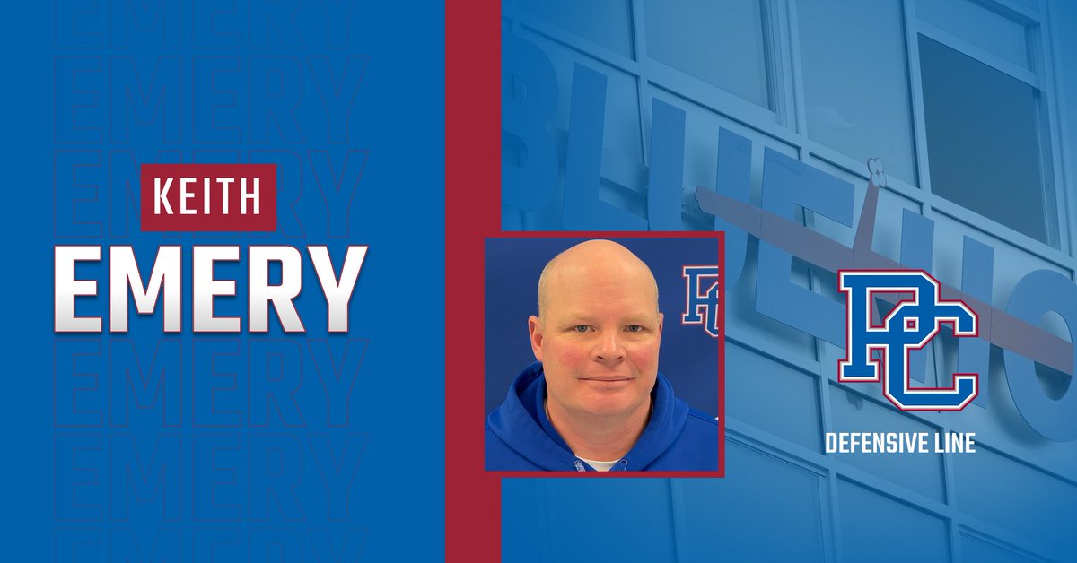 BlueHoseFB's tweet photo. Welcome @CoachKeithEmery to PC. Keith spent the last three seasons working with various high schools in the Charlotte area. Prior to that he spent 13 seasons as the head coach at Western New England University.

#GoBlueHose https://t.co/YRF3eKGLYH