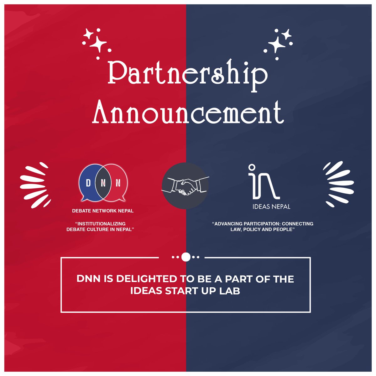 Debate Network Nepal (@debatenepal) on Twitter photo We are delighted to announce that Debate Network Nepal is officially part of Ideas Nepal Start-Up Lab!!
We hope to grow substantially and increase our outreach with <a href="/ideasnepalinc/">Ideas Nepal</a> support.
#DNN #IdeasNepal #IdeasStartUpLab We are delighted to announce that Debate Network Nepal is officially part of Ideas Nepal Start-Up Lab!!
We hope to grow substantially and increase our outreach with <a href="/ideasnepalinc/">Ideas Nepal</a> support.
#DNN #IdeasNepal #IdeasStartUpLab