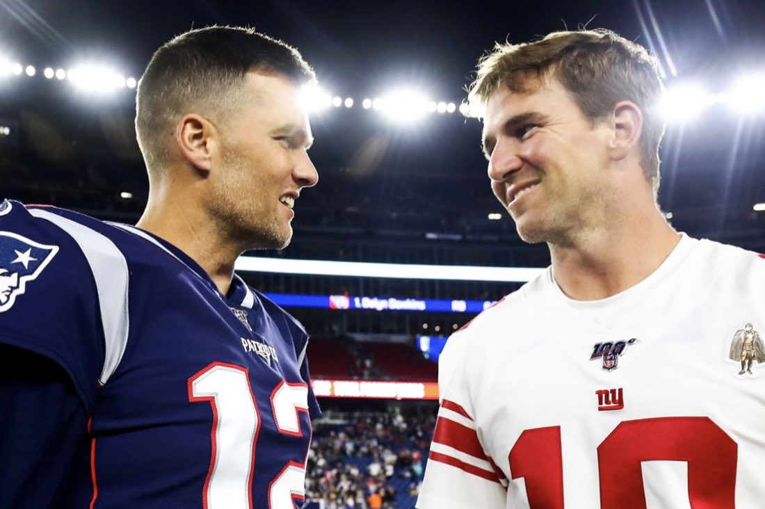 carlymersky's tweet photo. Eli and his son are retired from football 😢 https://t.co/onuMTzKltC