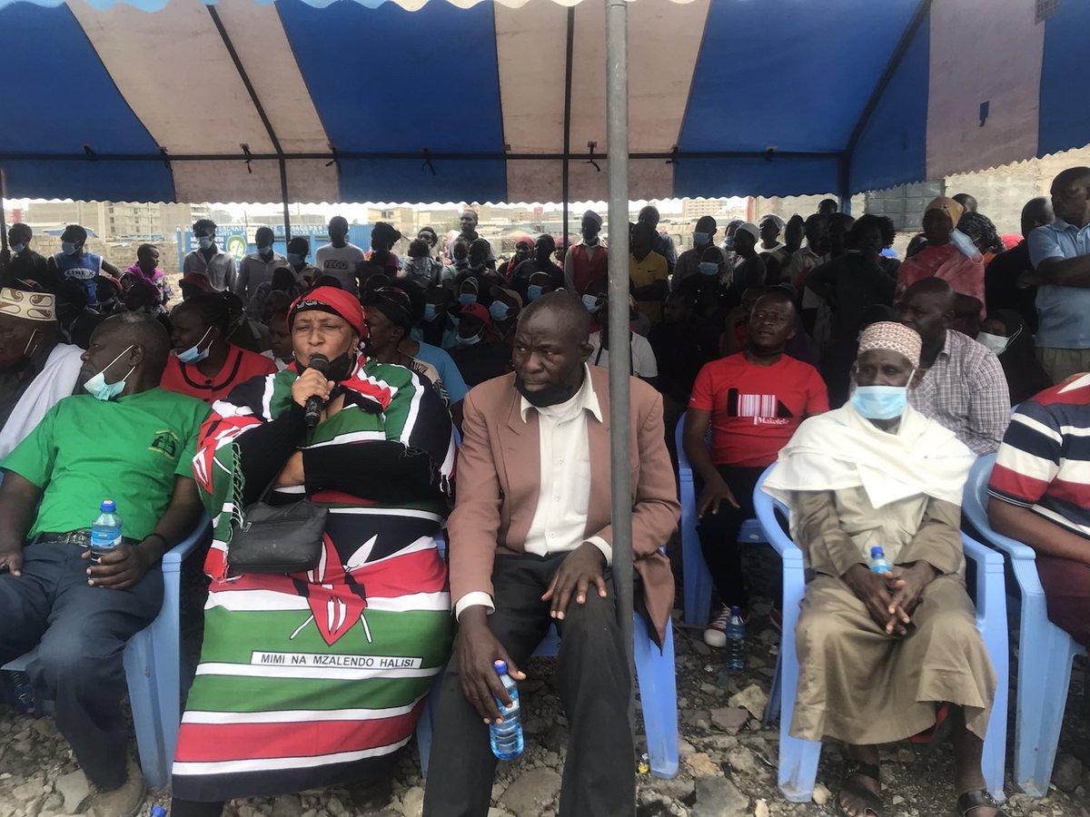 ESCRNet's tweet photo. We stand in solidarity with evicted residents of the #Mukurucommunity &amp; participated in their rally, co-organized by member Nairobi People Settlements Network.We must mobilize &amp; build people's power to end the unlawful occupation of land for development projects!#JusticeForMukuru https://t.co/0nWxNPrqmo