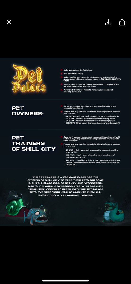 SeaShantiesSol's tweet photo. 🔱🚨🚨 GIVEAWAY ALERT 🚨🚨🔱

To Celebrate the Upcoming Pet Drops🪂🐌 We are going to Giveaway 1 Sea Shanties Pet NFT. 
Increased staking potential by staking in the Pet Palace that will be launched late week. Keep your eyes open for it!👀
To Enter: 
-RT/QT this post
-Tag 3 Frens https://t.co/mFHrz5chTF