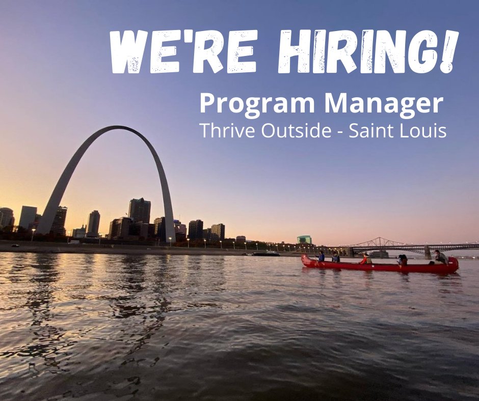 Work with us! #RiverCityOutdoors is hiring a Program Manager for the #ThriveOutsideSTL initiative, which aims to create a more inclusive and accessible outdoor experience for all. <a href="/outdoorfnd/">Outdoor Foundation</a> <a href="/OIA/">Outdoor Industry</a>  #ThriveOutside
 
Apply by February 11th: bit.ly/3ARuoE0