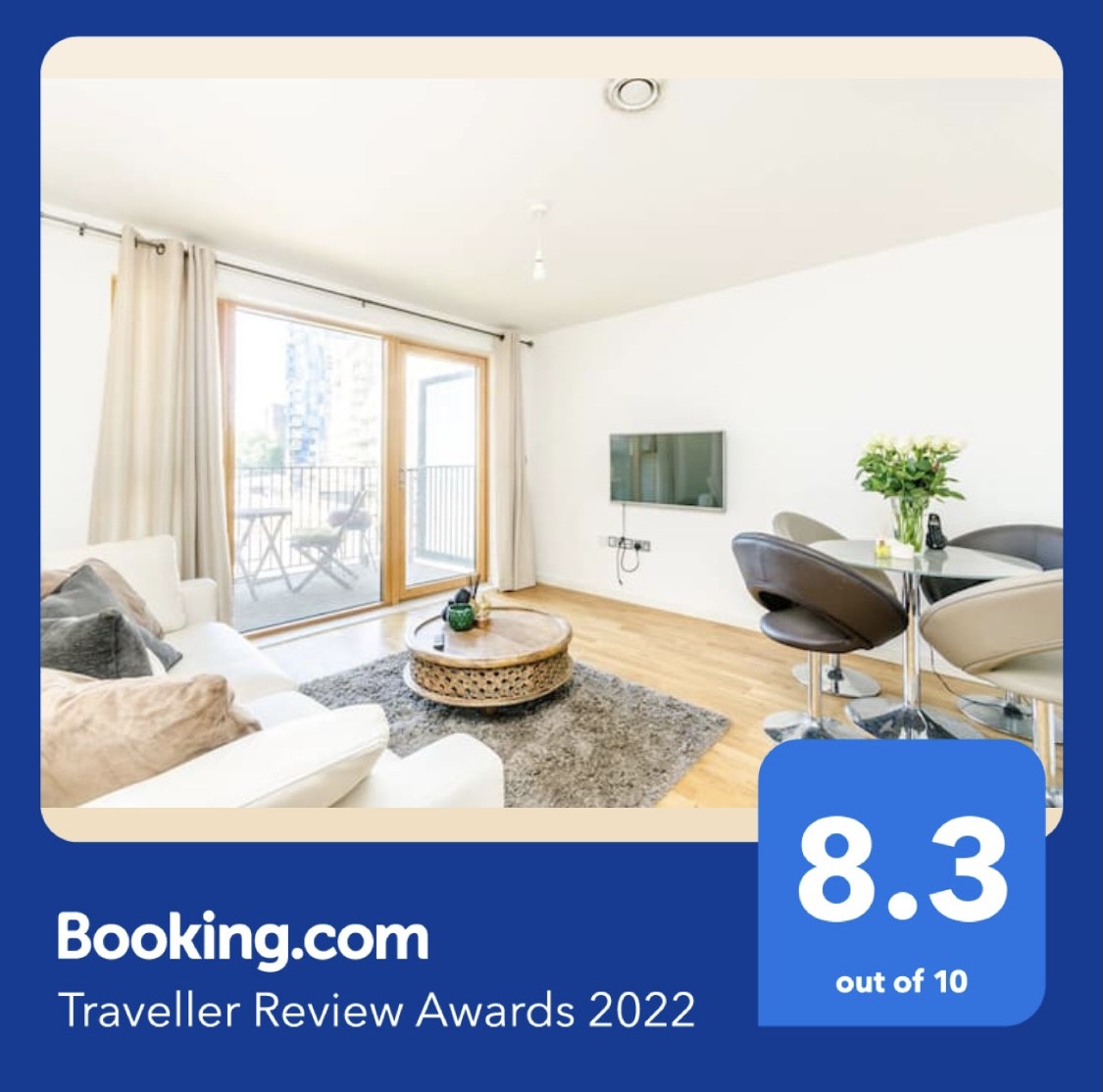 Well that was a nice surprise from @bookingcom  

Awarded a Traveller Review Award 2022 as a result of some happy guests :-)

#TravellerReviewAwards2022