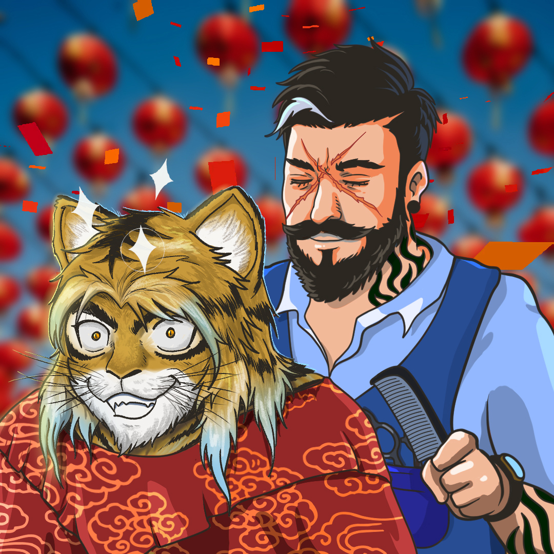 barberianft's tweet photo. @Goldtanky Our Premium Customer 7/365 "Shui-Hu" is now available for auction!

Shui-Hu is a tiger that was inspired by the Chinese Zodiac. The story for this NFT is based on a folk story, "Great Race".

Visit: https://t.co/U4SW7zWDr5
Thanks, fam!

#NFTs #NFTCommunity #NFTProject #NFTdrop https://t.co/aizaJquOIv