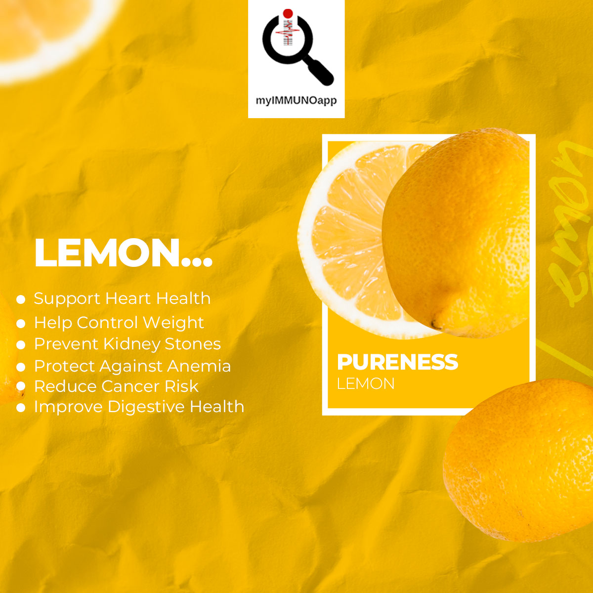 #lemon #supporthearthealth #controlweight #preventkidneystones #preventagainstanemia #reducecancerrisk #improvedigestivehealth