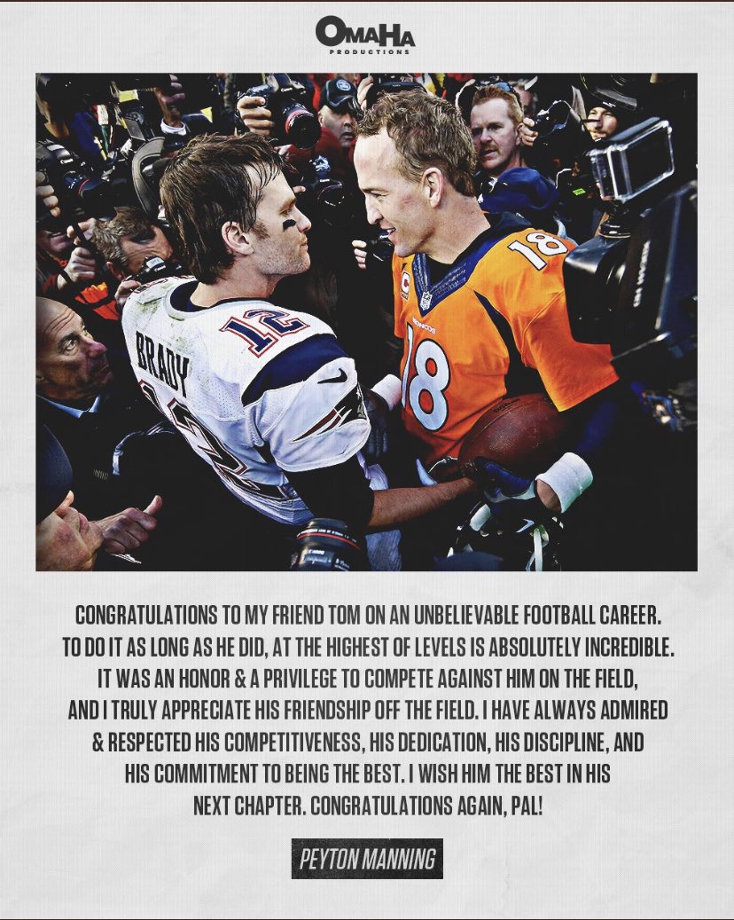 Peyton Manning on Tom Brady: