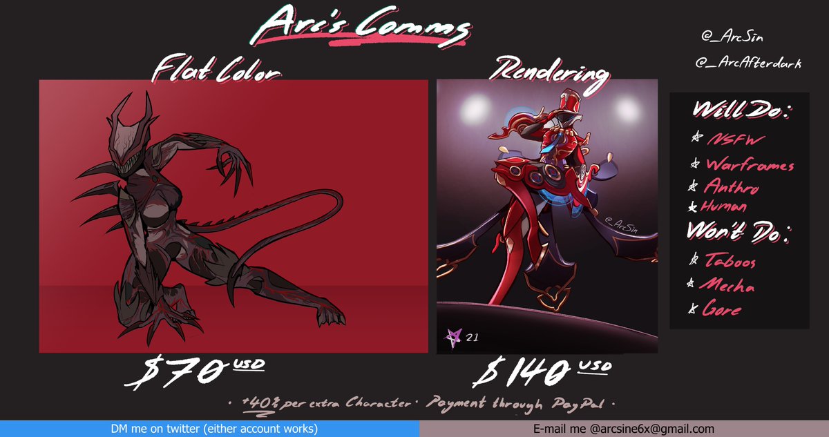 _ArcSin's tweet photo. comms are open again bbs! i'll be doing 4 SLOTS this time, retweets are appreciated as always 💜I wish all of u an epic and poggers day 

#commissionsopen #Warframe https://t.co/J6js8XkgqF