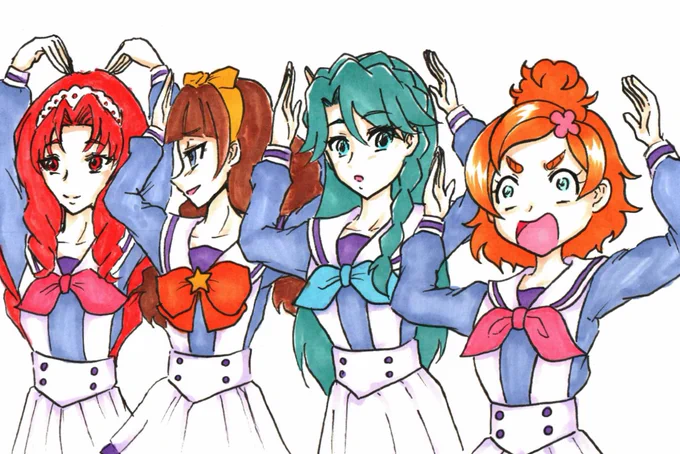 #プリキュアの日
過去絵、特に好きなシリーズ4つ(スタプリだけ集合絵なかった)。
寝るまでは今日(遅刻)。 