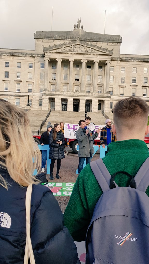 PILSni's tweet photo. As discussions on an #NIClimateBill continue inside Parliament Buildings today, the call from NI's future generations couldn't be clearer: #WeMustActNow
Thanks to our NGO member @foe_ni and @ClimateActionNI for organising today's #NetZeroNI rally. https://t.co/A06IT90Lpx