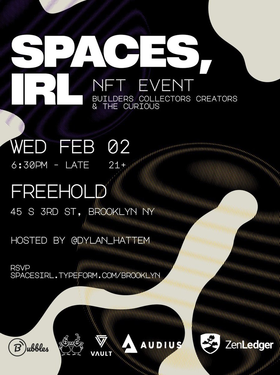 dylan_hattem's tweet image. If you RSVPd to the SPACES, IRL event tomorrow, there is no further action needed ! 

I just emailed everyone, but as a double check, if you’re coming pls RT for visibility 🙏🏼