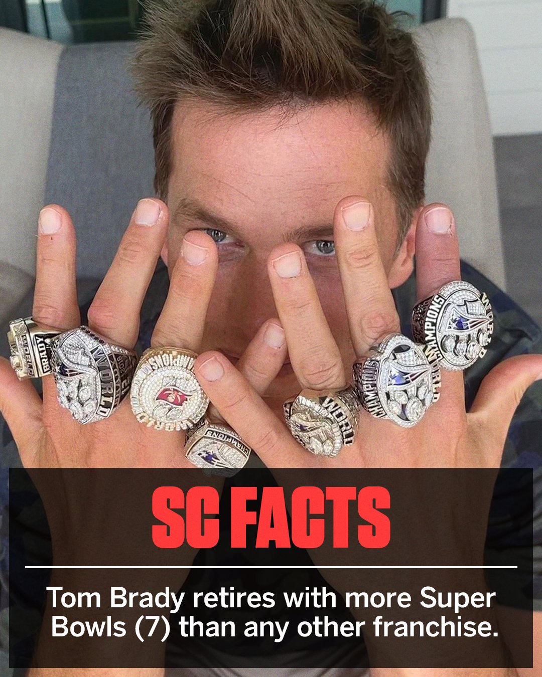 tom brady with 6 rings