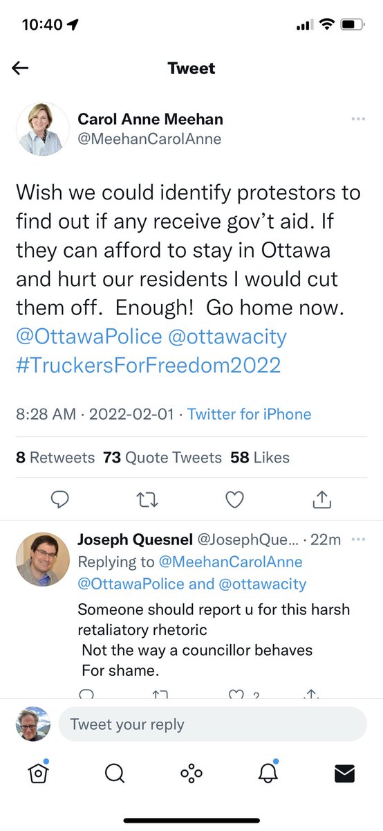 A Canadian politician (who used to be a journalist) says anyone who protests against her should be cut off from government services. The fact that she says this — and is cheered by the political-media industrial complex — shows how far Canada has slid into authoritarianism.