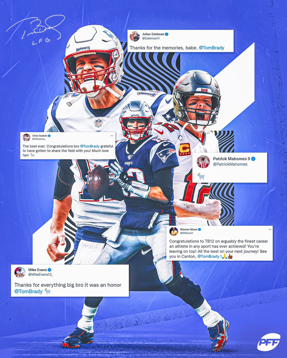 PFF's tweet photo. Tom Brady’s impact on the game cannot be measured 

#ThankYouTom https://t.co/morvO4r1U1