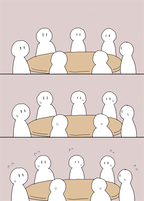 引っ込み思案な人の脳内会議 