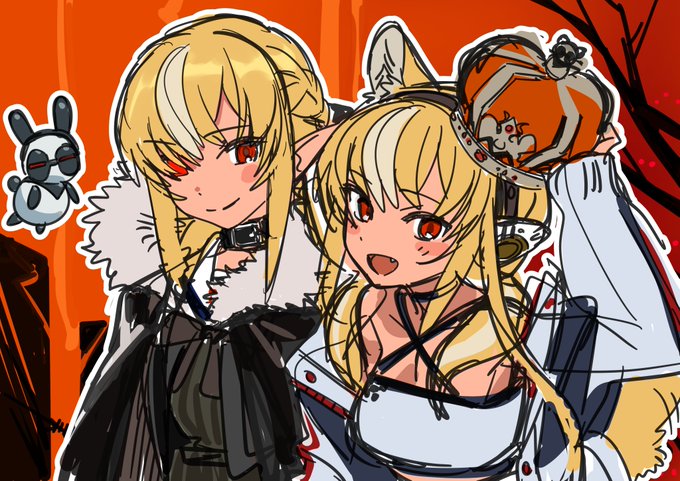 結構前にお祝いとして描こうとしてタイミング逃した🔥曲絵のラフ。 