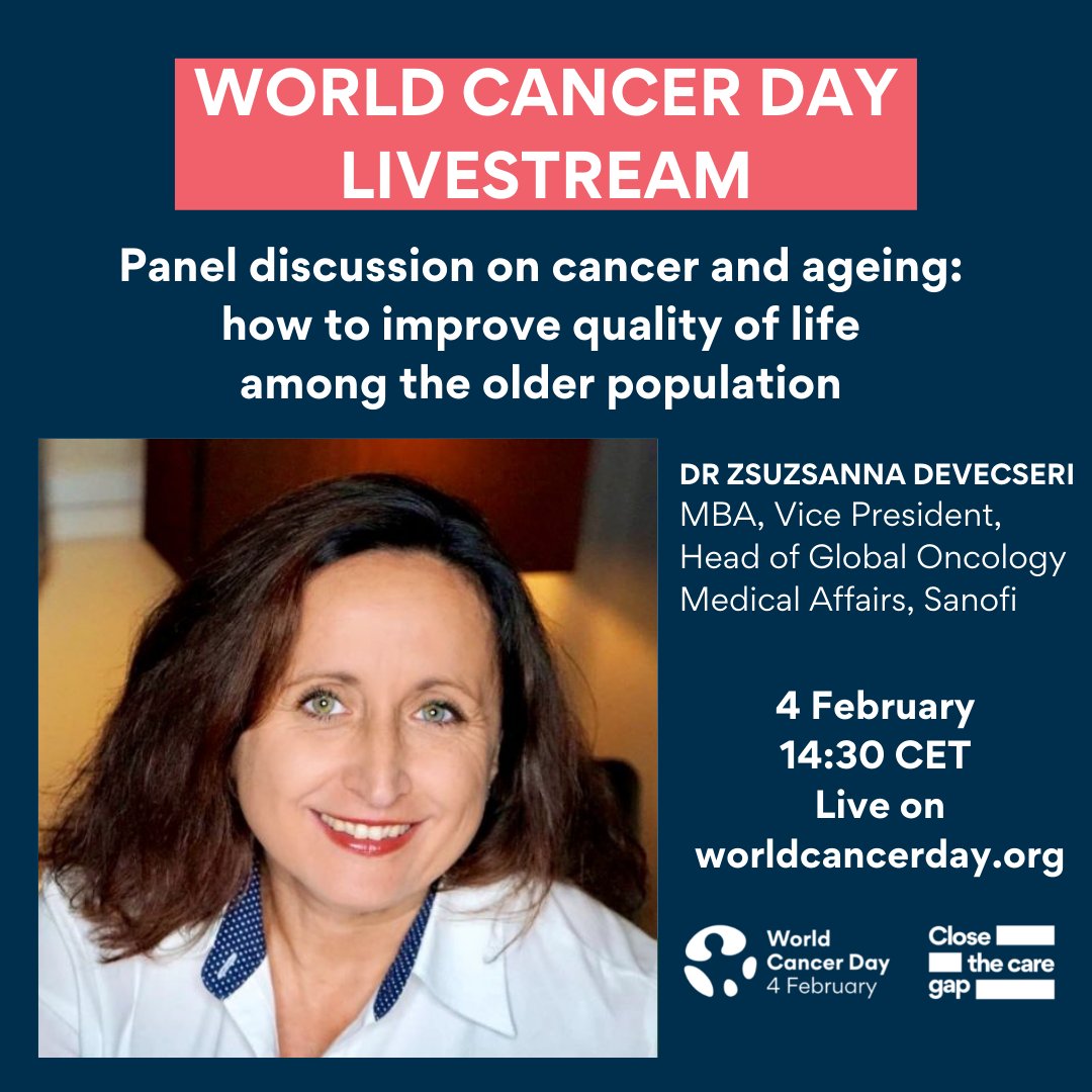 uicc's tweet photo. Join us on 4 Feb for a panel discussion on cancer and ageing. @sanofi @SIOGorg @nicolobattisti @devecserizs 
 
Full programme: https://t.co/cLu74O2CCK

#WorldCancerDay #CloseTheCareGap https://t.co/EWjYkcE9NW