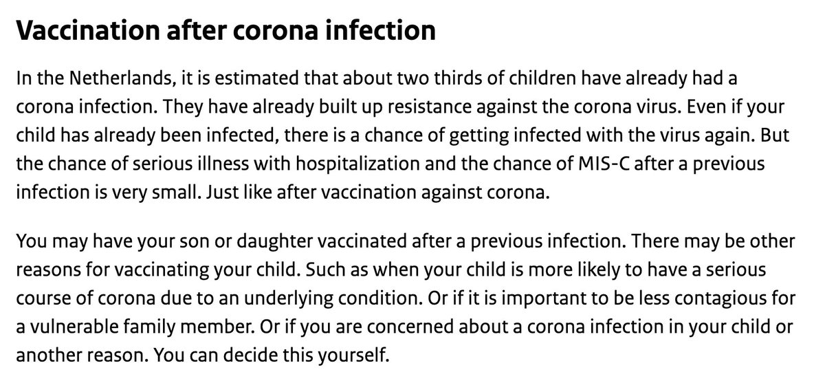 ajlamesa's tweet image. Compare the Dutch government's messaging about vaccinating children 5-11 to CDC's messaging. Read both screenshots. Good governments are honest with citizens. 
rijksoverheid.nl/onderwerpen/co…