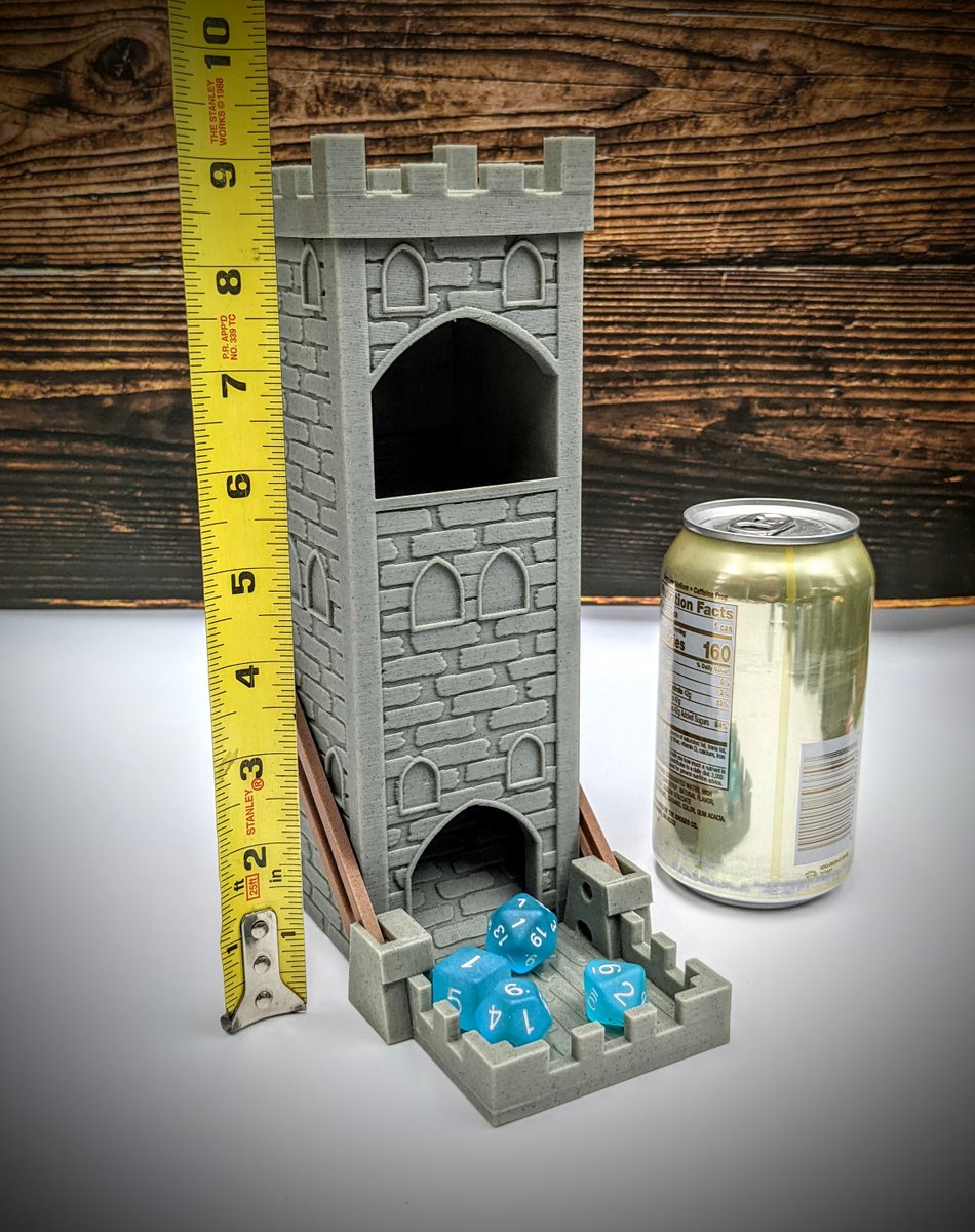 Today begins a #30DaysOfPrints blitz of new product listings being added to the VZ3DWorks Etsy shop. First up is this super fun Mechanical Dice Tower designed by Johan Antonissen. Pull the handle down to raise the tray and dump the dice into the tower.