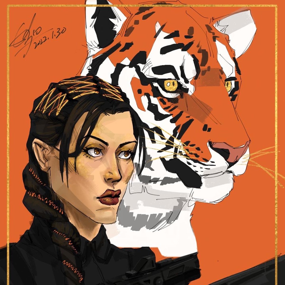 MingNa's tweet photo. Happy Lunar New Year!!🐯🧧🐯🧧🐯🧧🐯🧧

Celebrate with a new chapter of #TheBookOfBobaFett 
#fanart 
@edjo0424 @yuiemajiko 
#FennecShand #YearOfTheTiger 
#ChineseNewYear https://t.co/xrKKUbXhgQ